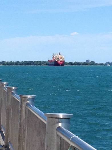 Here comes a ship! Heading for Lake Erie...